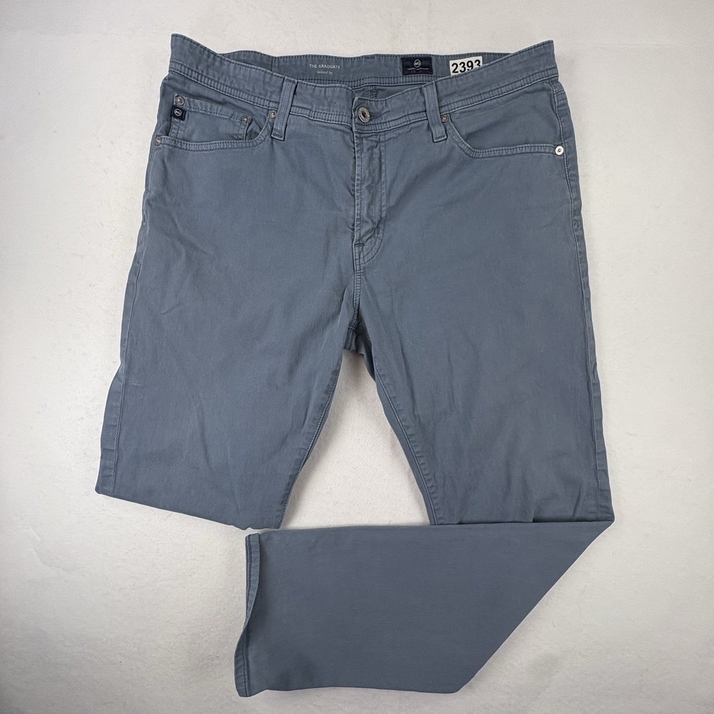AG Adriano Goldschmied Jeans Mens 36x30 Blue Graduate Regular Straight Stretch